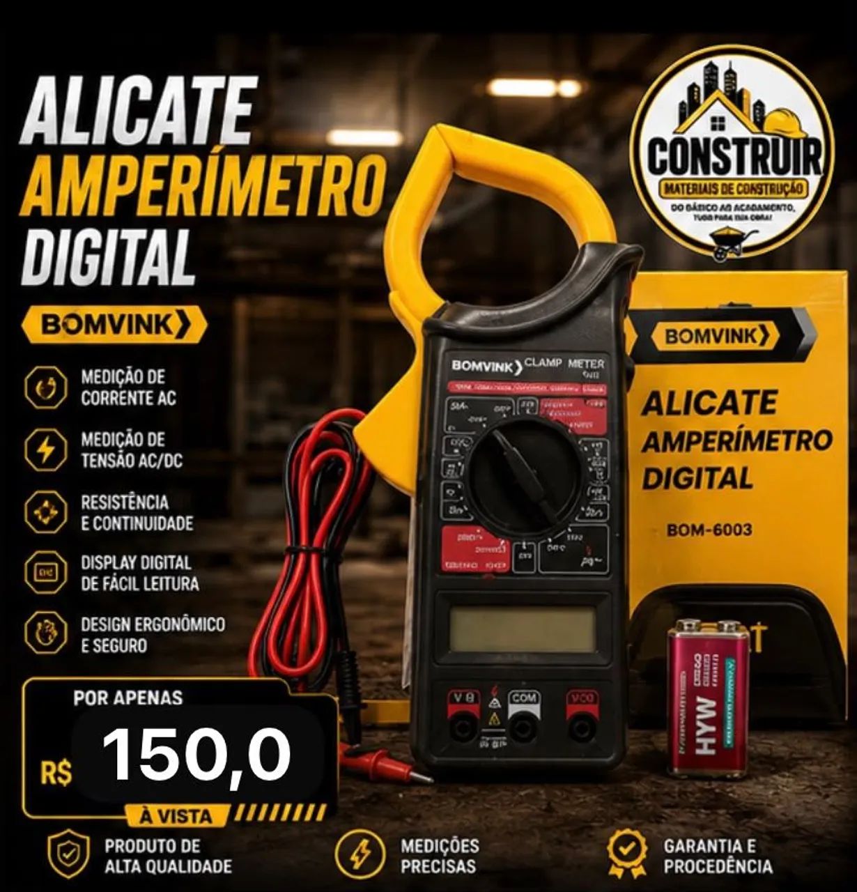 ALICATE DE AMPERIMETRO DIGITAL