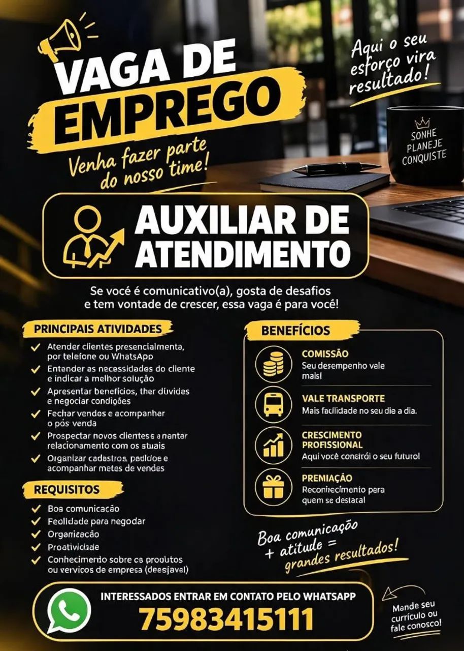 Auxiliar de atendimento