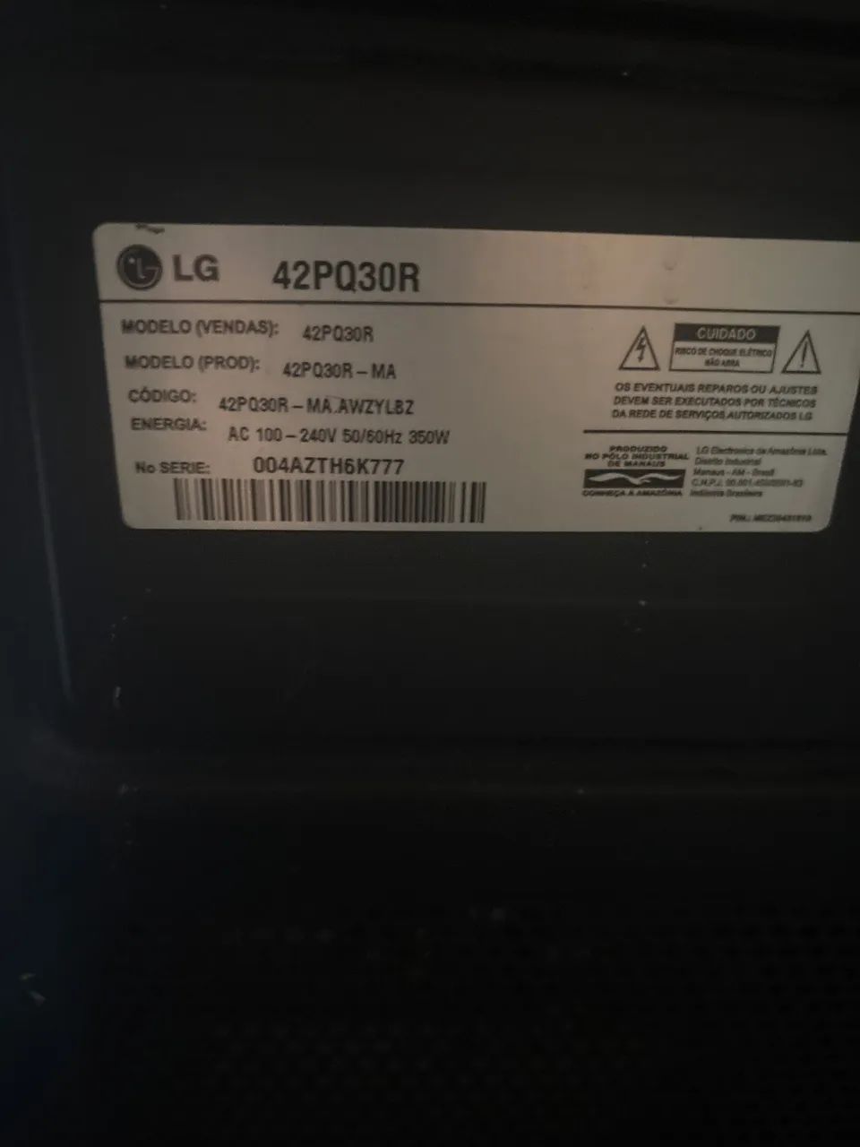TV LG 42P (não smart)
