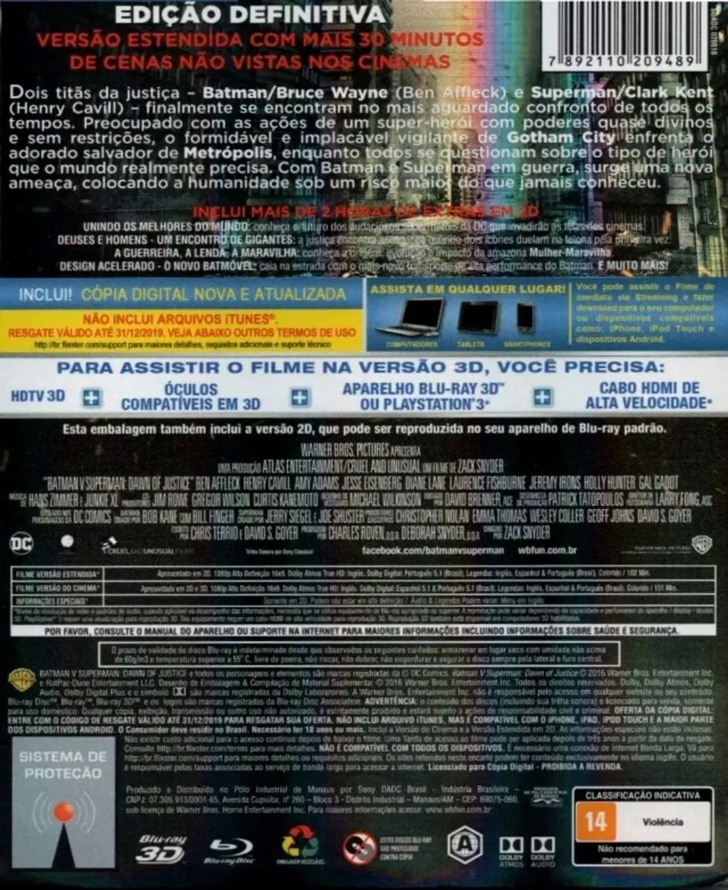 Batman vs superman (bluray+bluray 3d) - Foto 3
