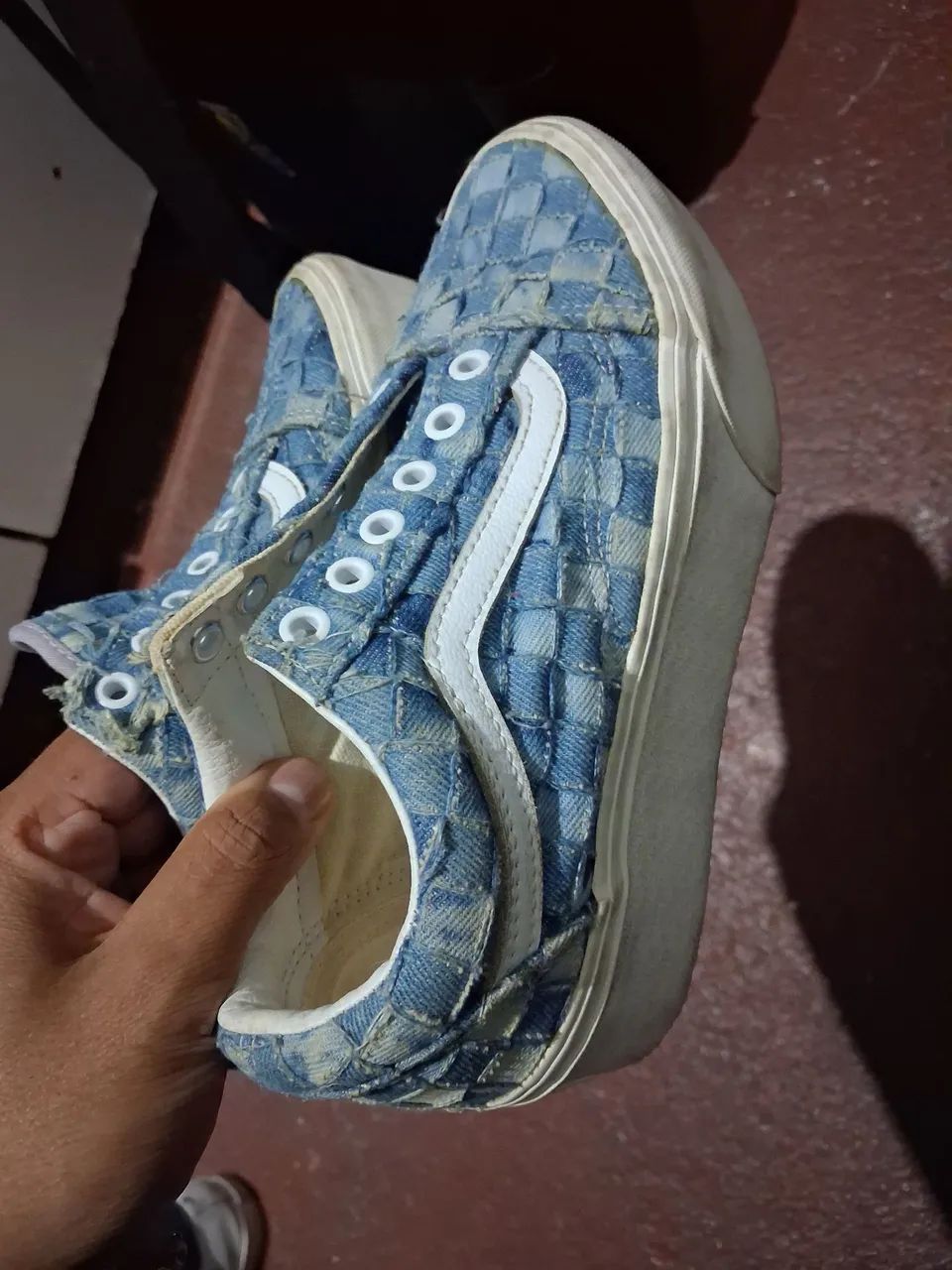 Tênis vans old skool Stakform plataforma xadrez