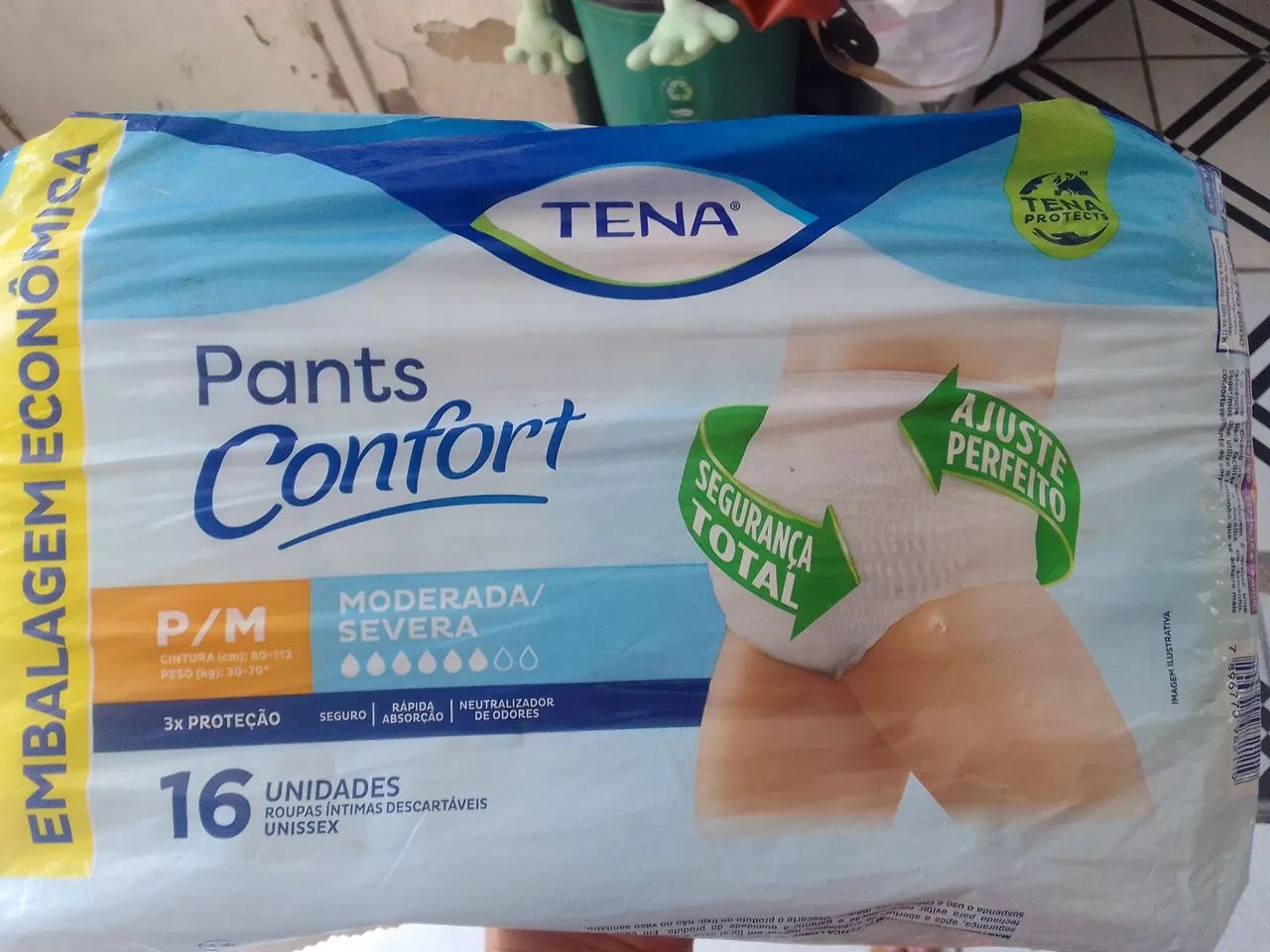 Fralda geriátrica  roupa íntima P/M