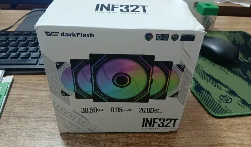 Kit 5 fans Darkflash preta ARGB , nova lacrada na caixa.