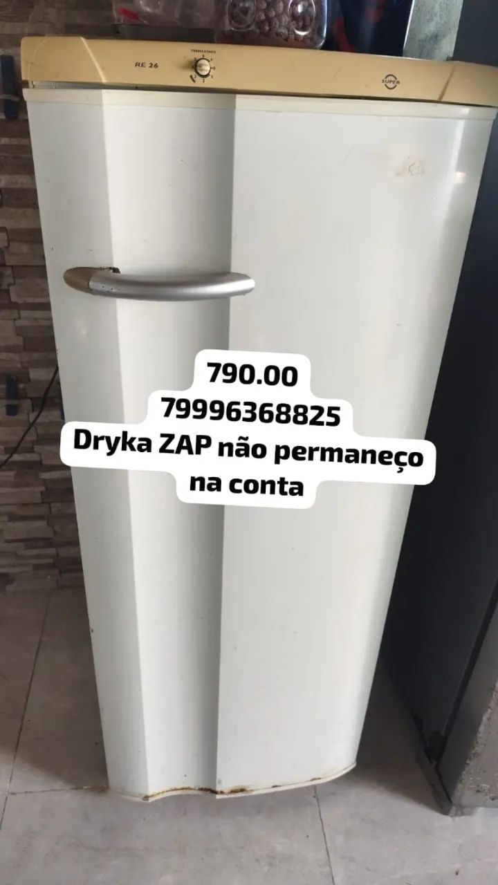 geladeira uma porta usada funcionando