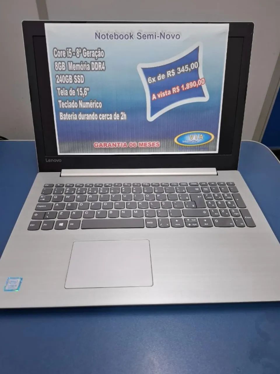 Notebook Lenovo - Core i5-8ª Ger. - SSD | 8GB Mem. | 6meses Garantia e Formatado - Foto 4