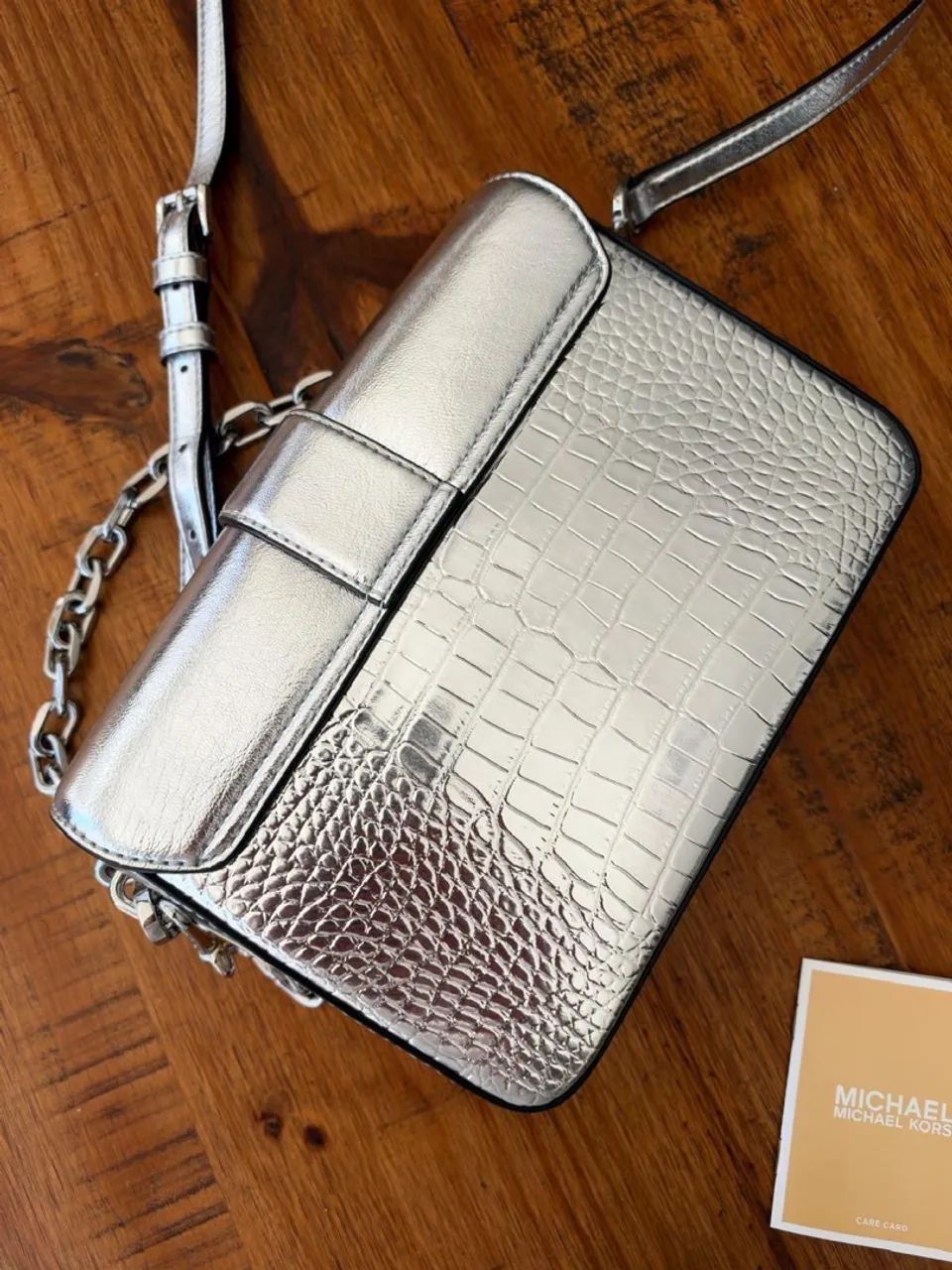 Bolsa mickel kors prata nova - Foto 2