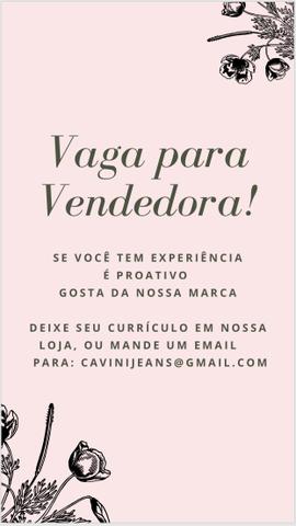 Vaga Vendedora - Segmento Jeans