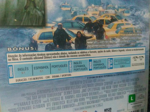 Filme dvd o dia depois de amanhã - Foto 2