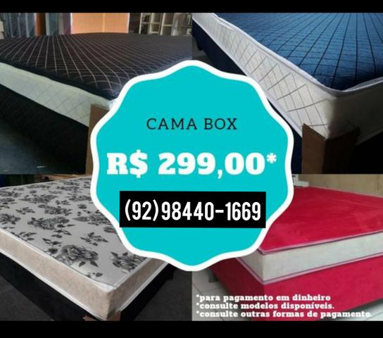 Cama box semi ortopédica casal. Frete grátis