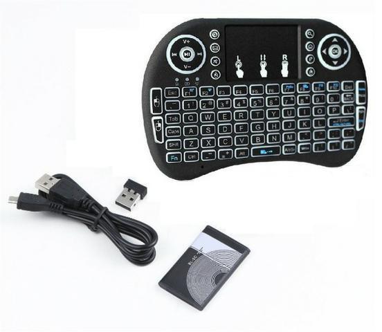 Mini Teclado Wireless Keyboard Luminoso C/ Touchpad Smart tv - Foto 5