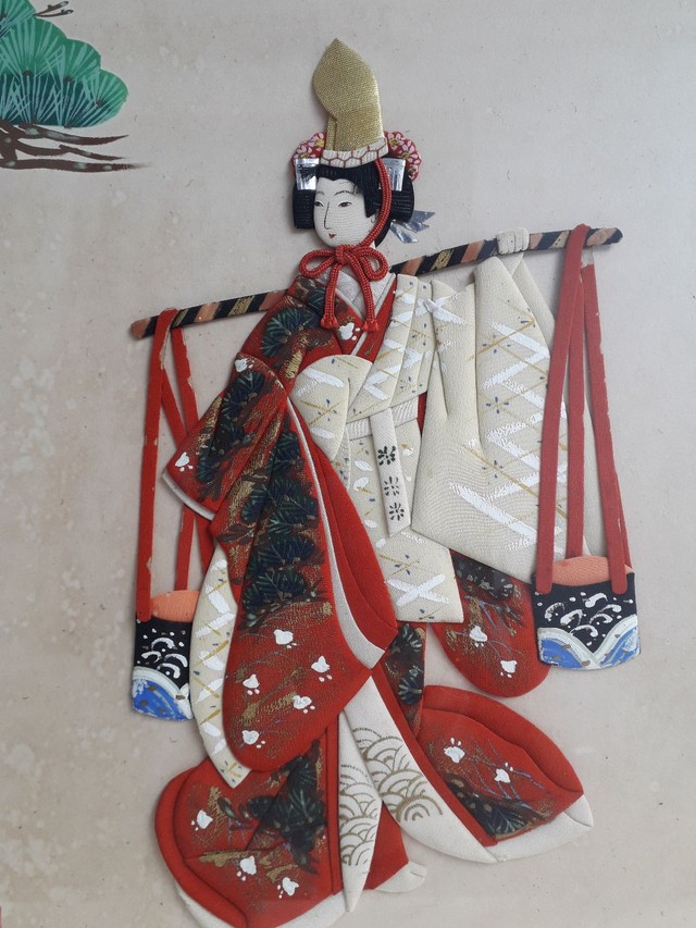 VENDO QUADRO DE TECIDO MULHER DE KIMONO - Foto 2