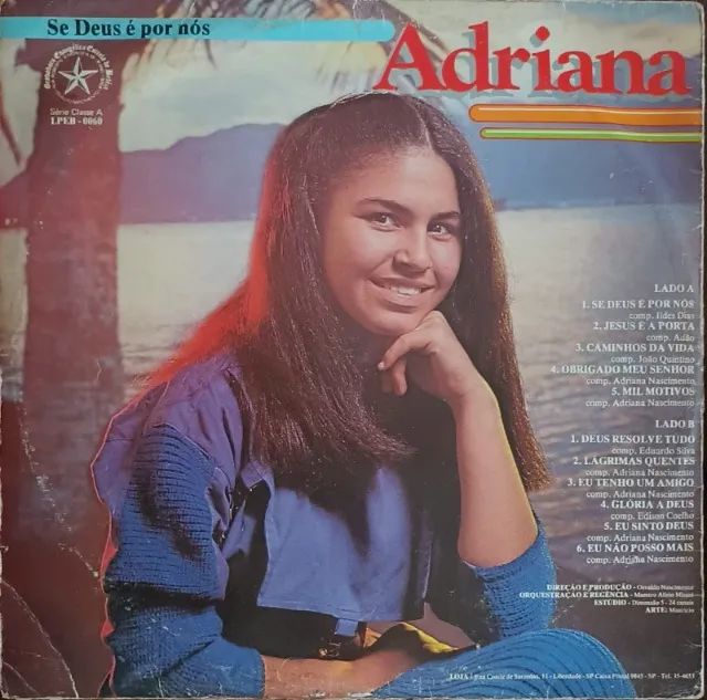 Lp Disco de Vinil Gospel Evangélico Adriana - Se Deus É Por Nós - Foto 2