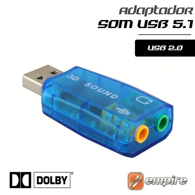 Placa de Som USB 5.1 - Foto 6