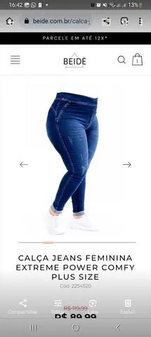 Calça Jeans feminina - Extreme Power Comfy Preta