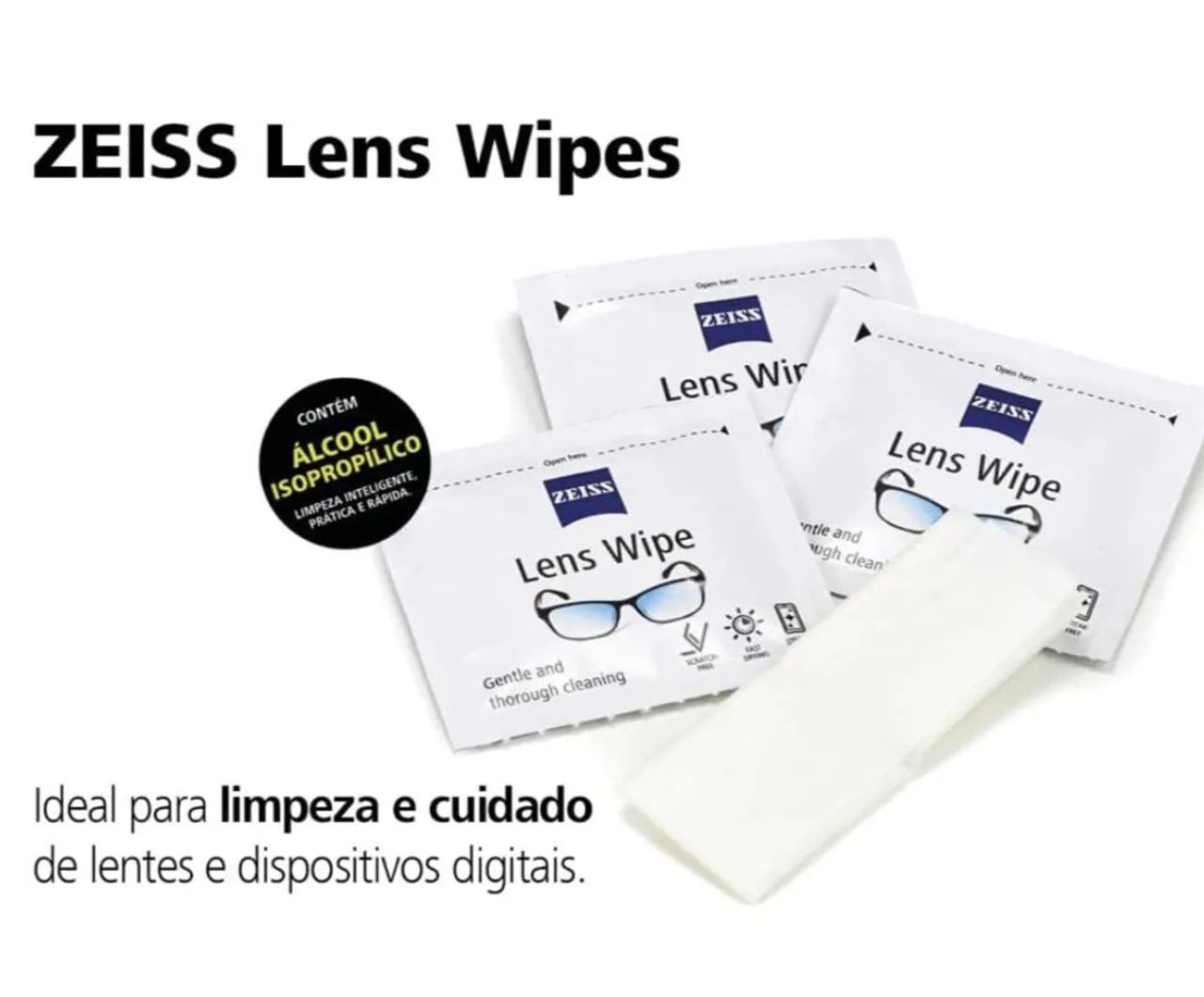Lenços para Limpeza de Lentes e Telas Digitais - Foto 2