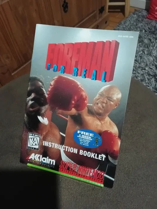 Foreman for real Boxe Manual Usa Original Snes