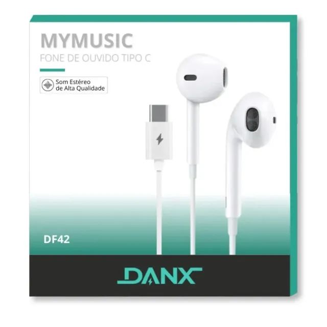 Fone Intra-Auricular Danx DF42 Conforto e Clareza no Som Tipo C Loja Coimbra Computadores  - Foto 3