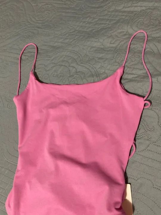 Body Rosa sem Mangas NOVO 