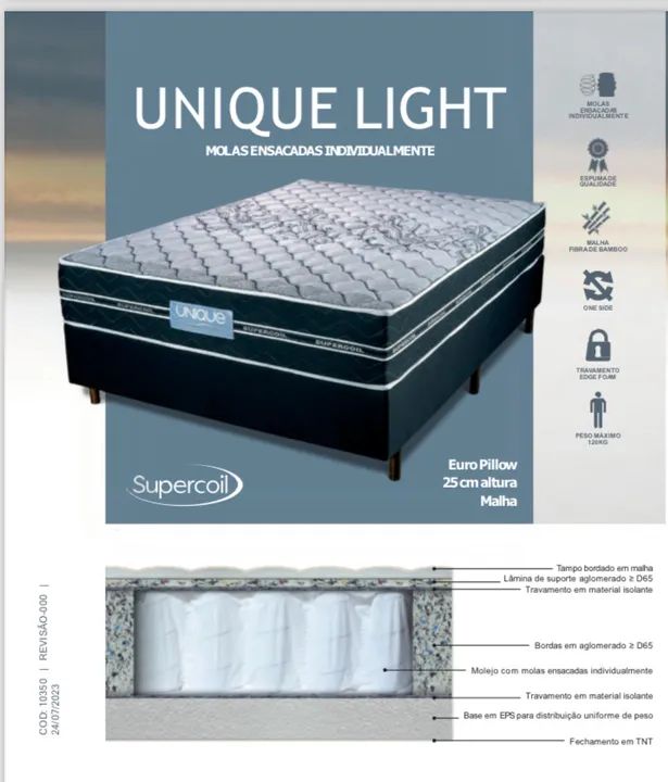 Cama box casal nova mola ensacada 