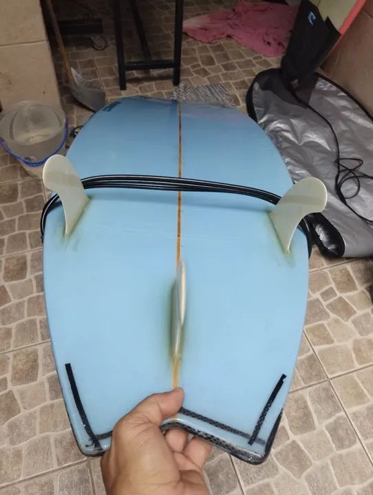 Prancha de surf Cyclone Cobere 6.4 triquilha fixas completa - Foto 4
