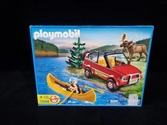 Playmobil 5898 Zoo Set Alce Caçador Pick Up Vermelha na Caixa