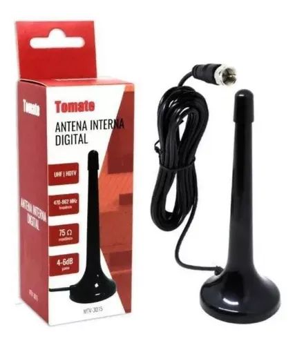 Antena Digital Tv Interna Amplificada Hdtv 4k Hd - Cabo 3m - Foto 3