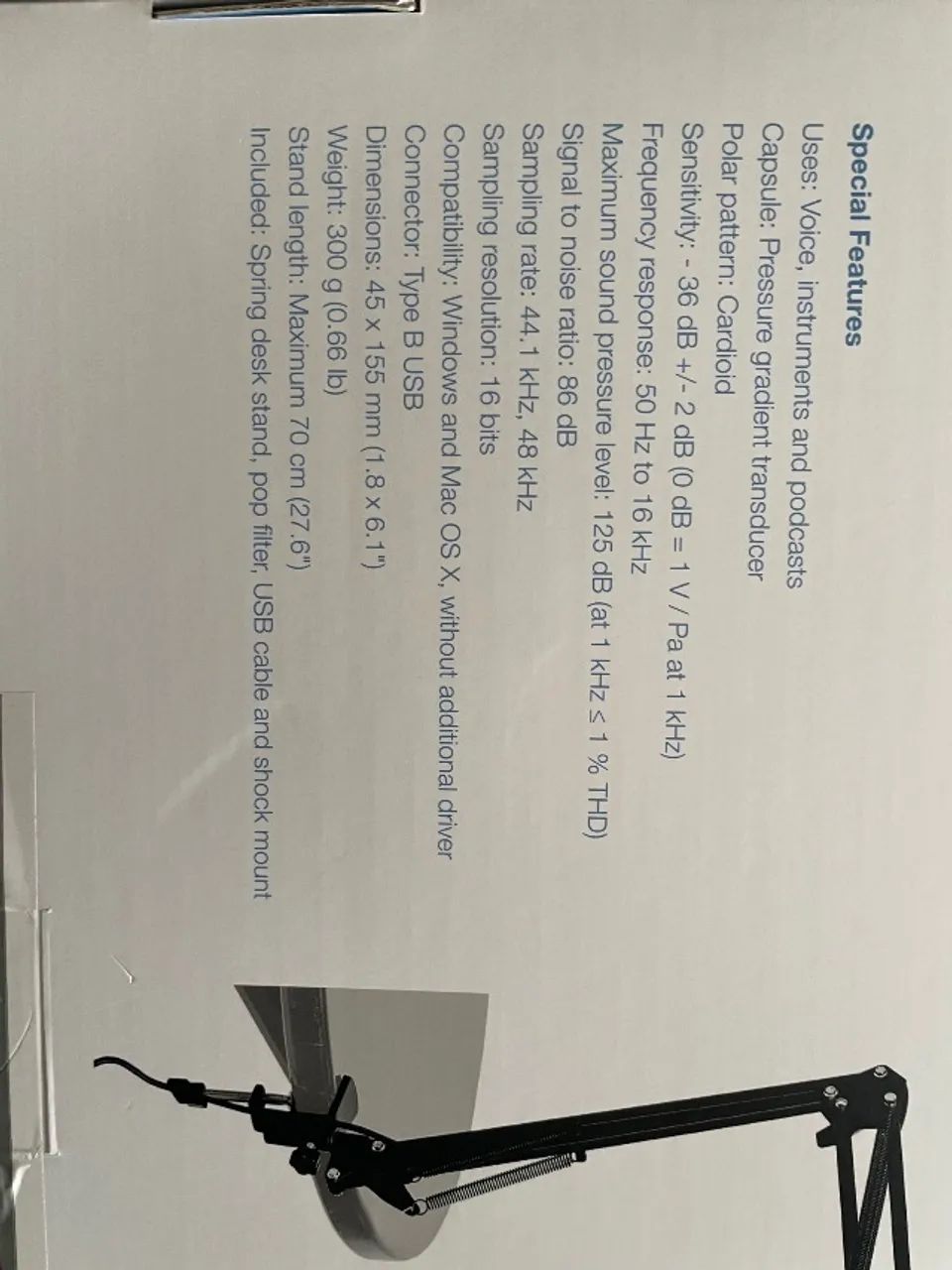 Conjunto de microfone condensador USB Stagg SUM45 Streamin Podcast - Foto 3