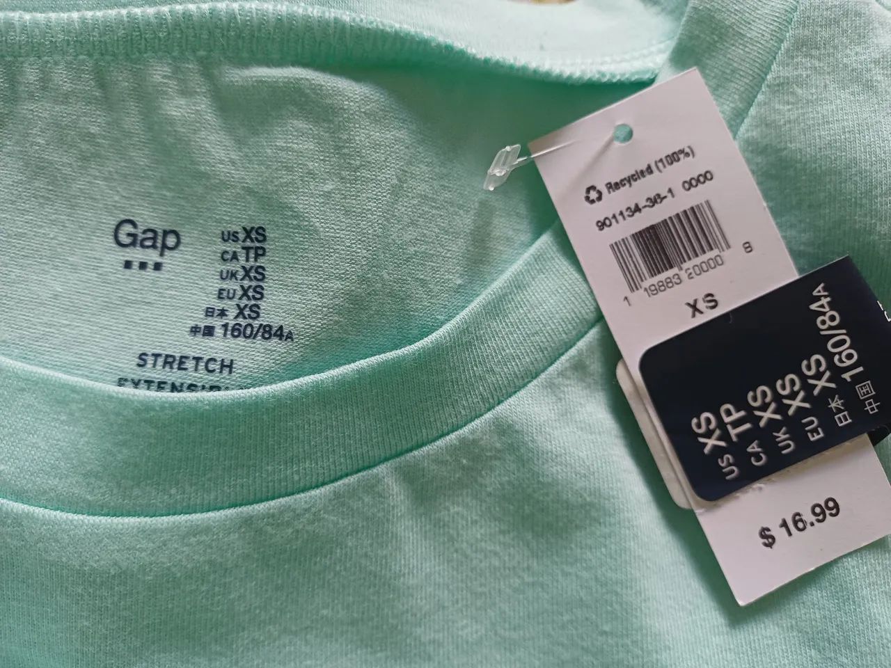 Camiseta GAP PP Azul claro - Foto 4
