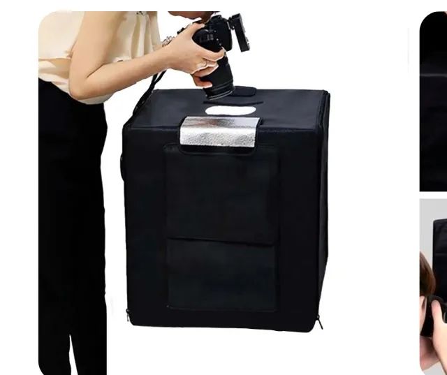 Estúdio Fotográfico Portátil com Iluminação LED - Usado, em ótimo estado 60x60 - Foto 5