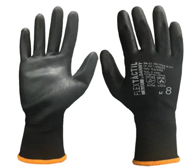 Luva Nylon Pu Multitato Preta Flextáctil Danny64520771954177121