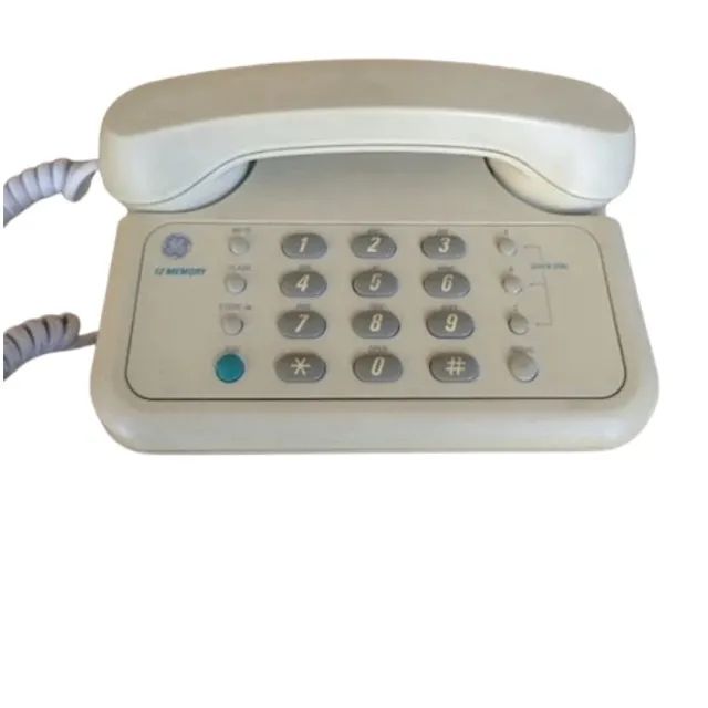 Telefone com Fio GE 2-9230A Memória 12 Números Antigo Retrô Vintage Funcionando