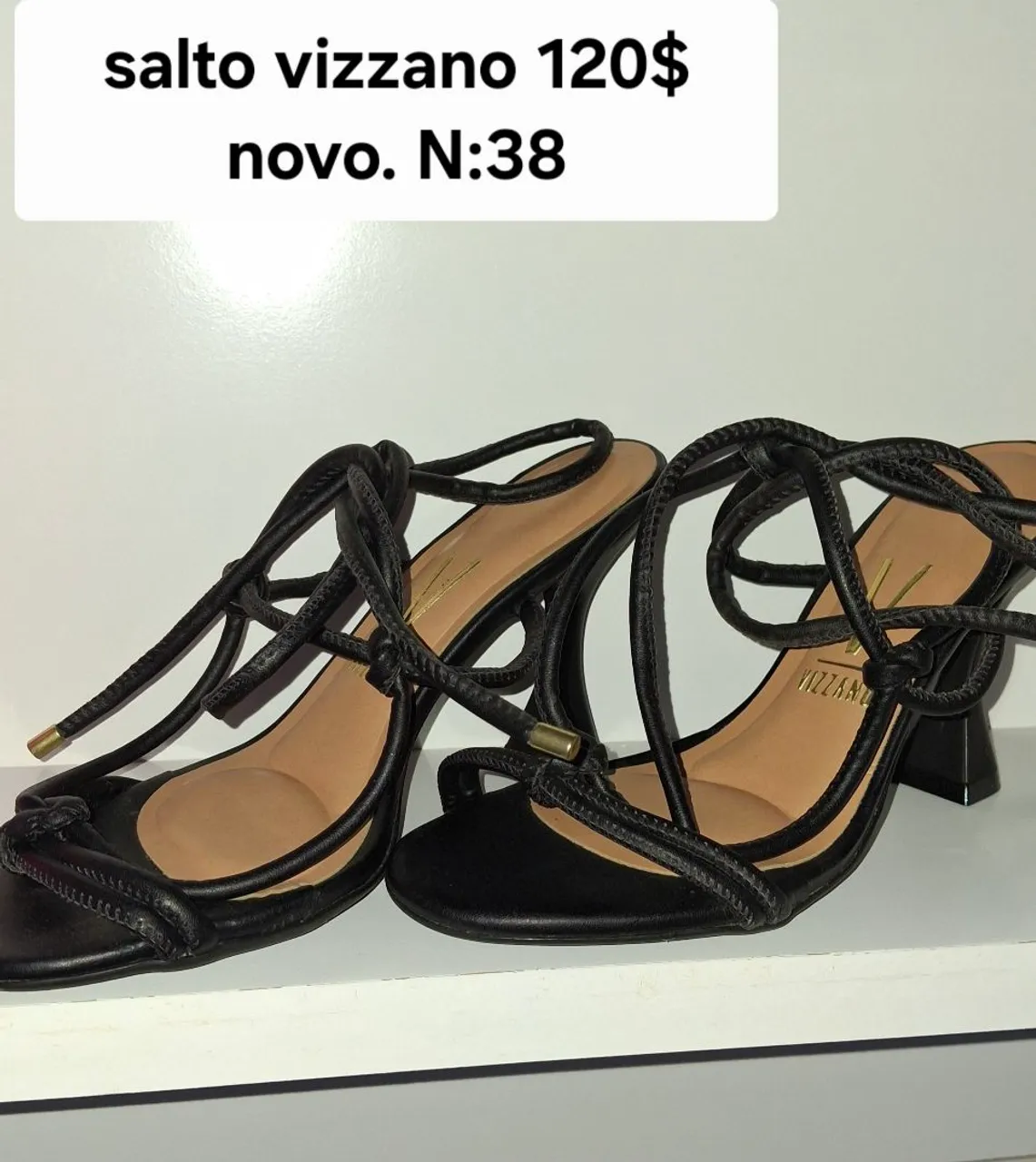 Sandália Salto Vizzano 38 - Nova