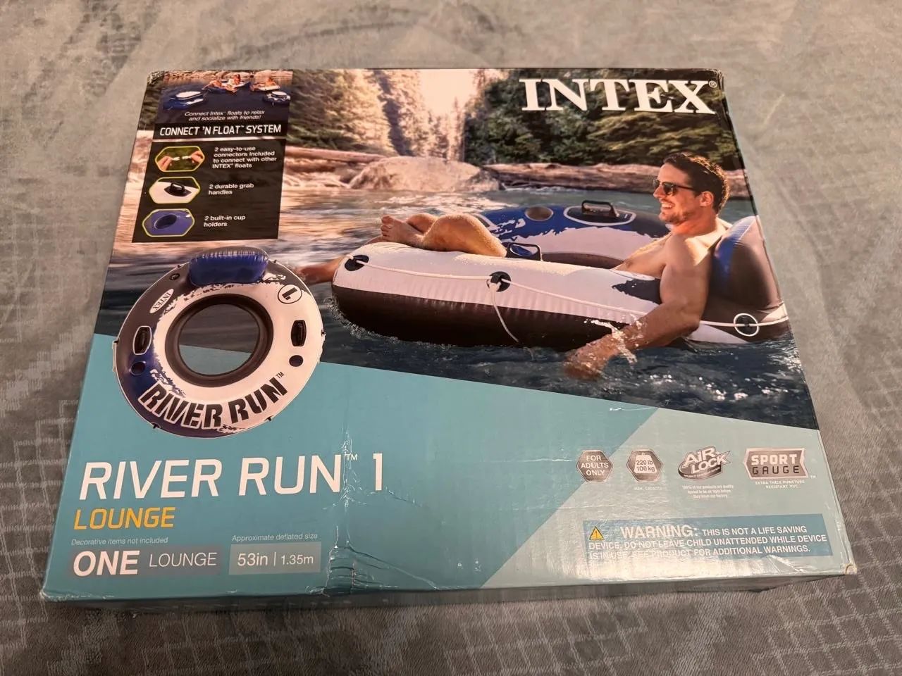 CADEIRA FLUTUANTE INFLÁVEL INTEX RIVER RUN 