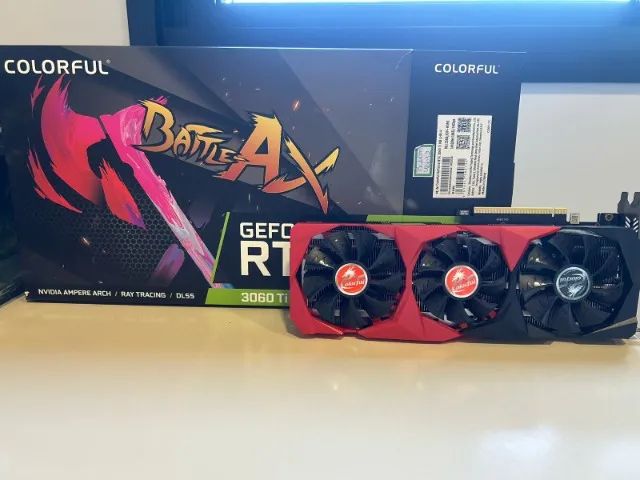 RTX 3060 TI COLORFUL VERMELHA - 3 MESES DE GARANTIA