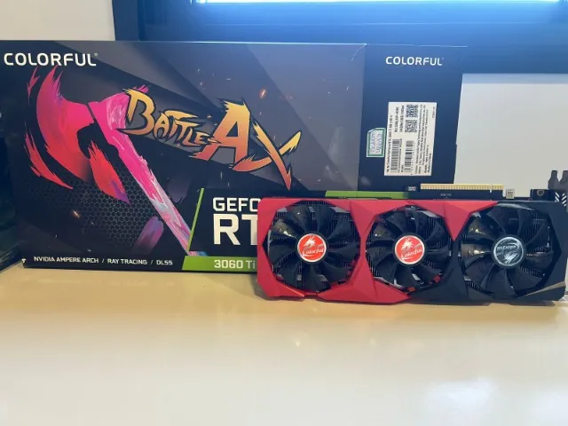 RTX 3060 TI COLORFUL VERMELHA - 3 MESES DE GARANTIA
