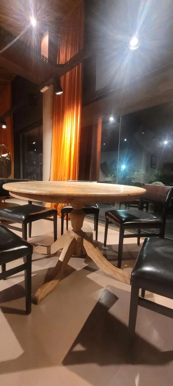 Mesa de Jantar circular em Madeira maciça - Foto 3