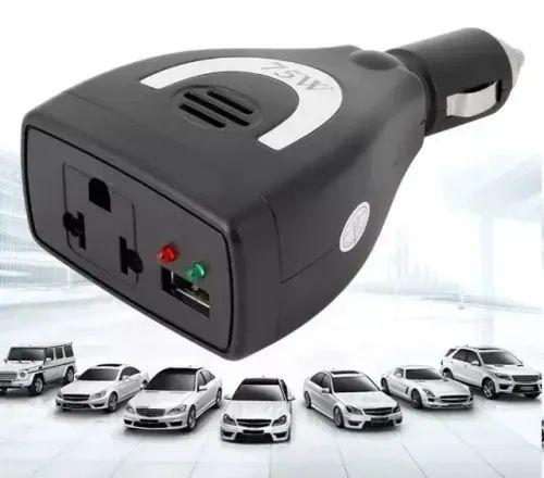 Inversor de Energia 75w 12v Para 110v Automotivo Cinzeiro Conversor USB e Tomada