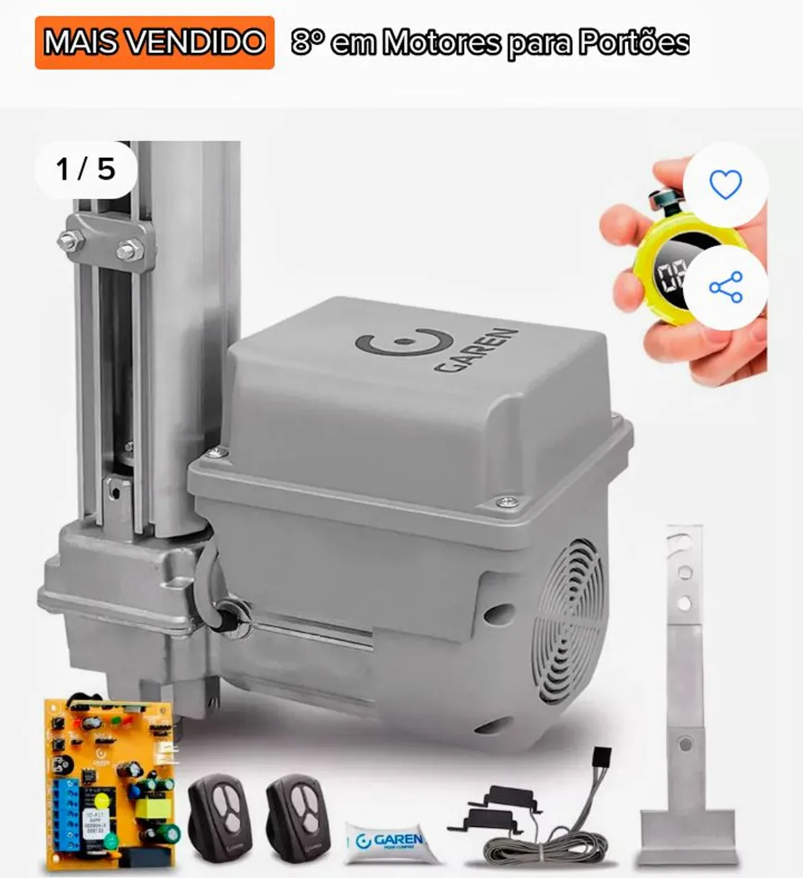 Motor para portão Garen - Segurança e praticidade!