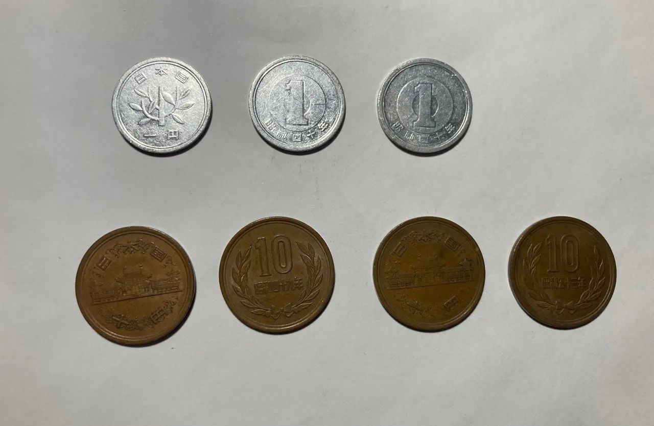 Conjunto de Cédula e Moedas Antigas Japonesas  - Foto 3