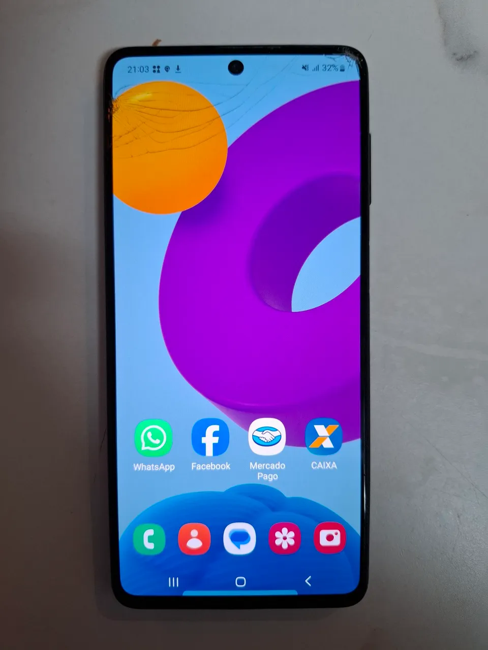 Samsung Galaxy M52 5G trincado 128gb