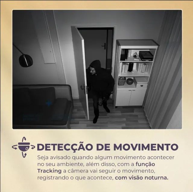 Câmera Wifi 2k Inteligente Monitor Bebê Alexa Tuya Ir Google - Foto 6