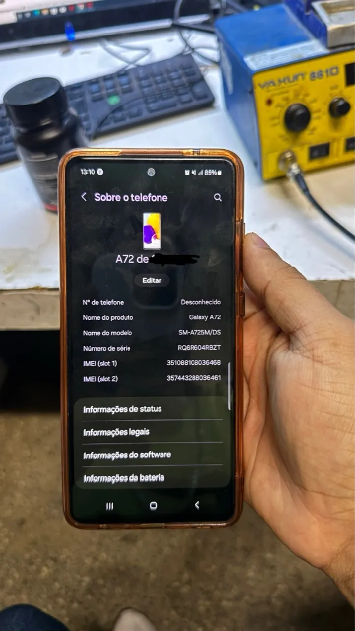 A72 128GB tudo original