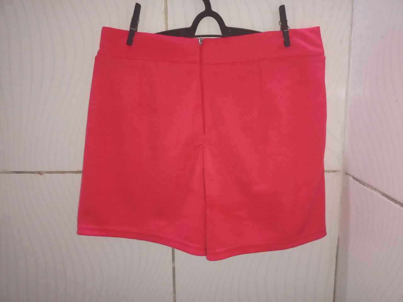 Short Saia Vermelho Hello!UP Feminino M  - Foto 5