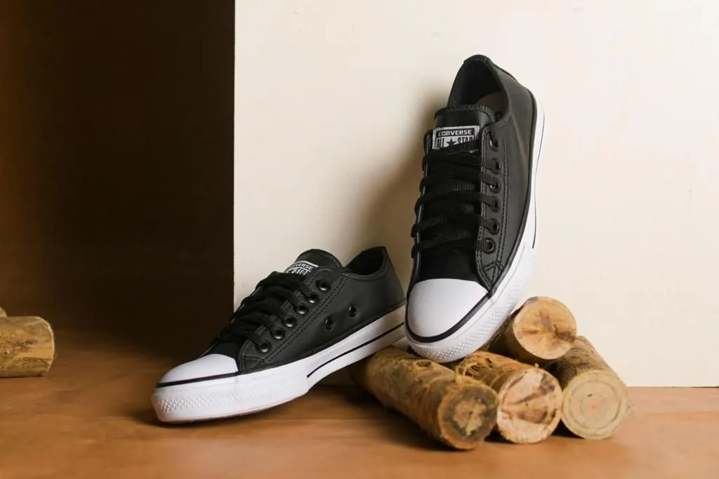 Tênis Converse All Star Preto Couro Novo