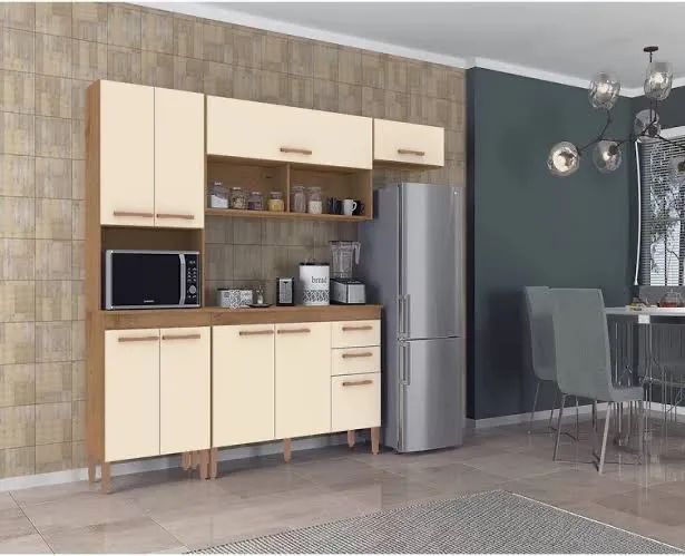 Armário de Cozinha completa Off White 