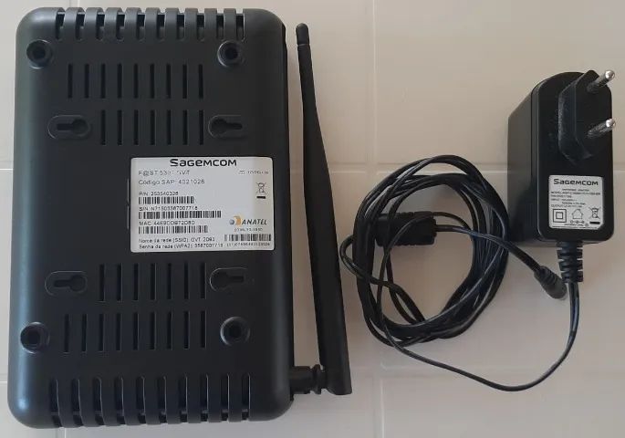 Modem Roteador Sagemcom Fast 5302 Com Fonte E Cabo Rj - Foto 2