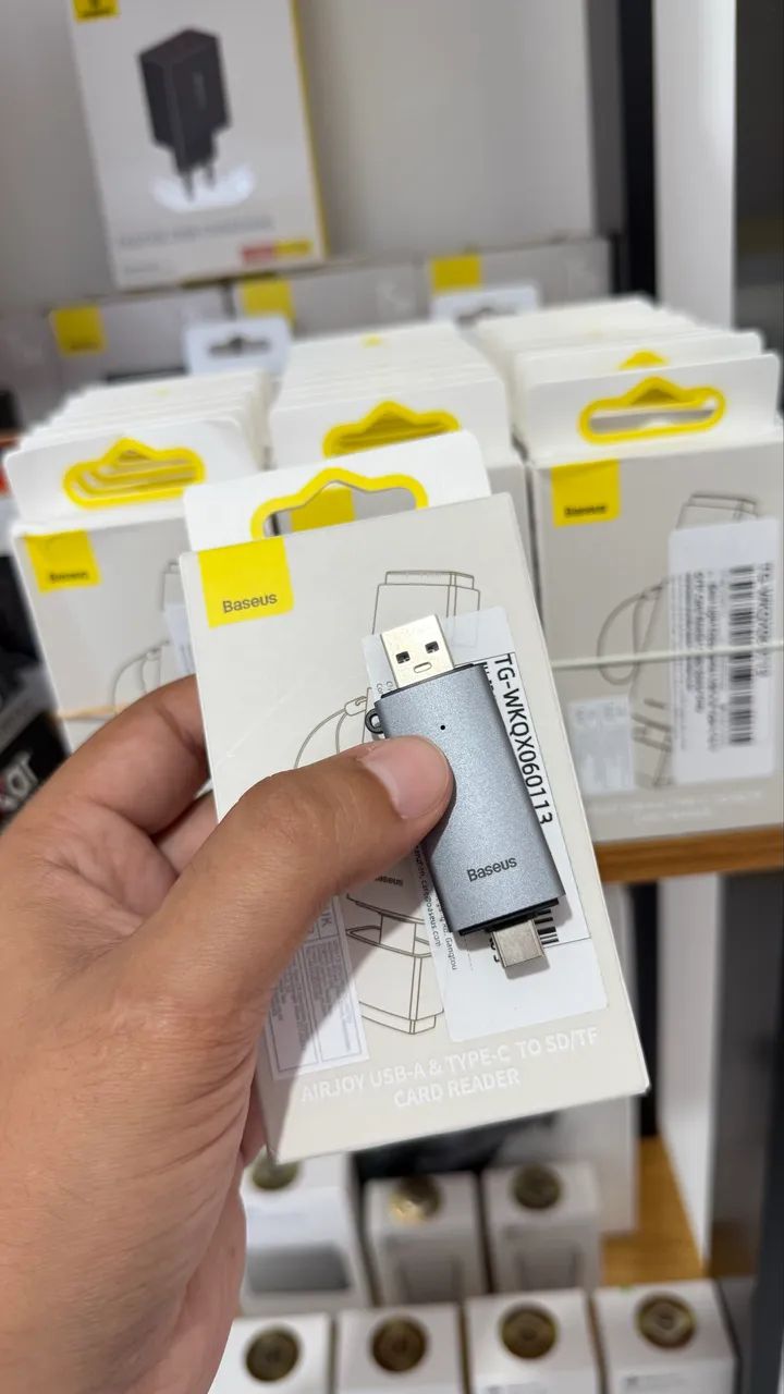 Leitor de Cartão 2 em 1 Baseus 3.0 Metal - Foto 2