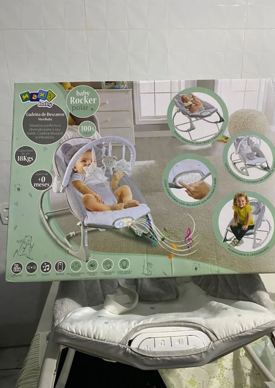 Cadeira de descanso balanço infantil bebê - Foto 4