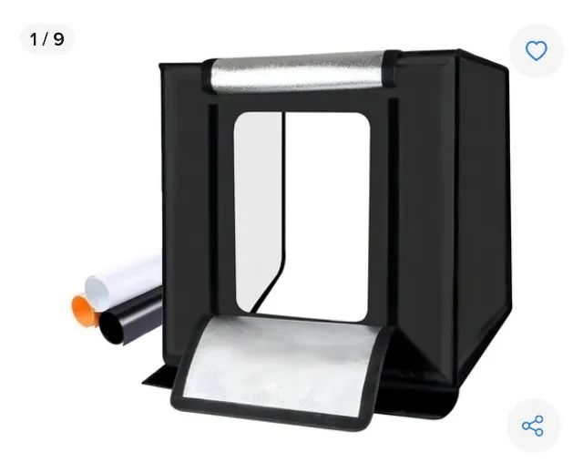 Estúdio Fotográfico Portátil com Iluminação LED - Usado, em ótimo estado 60x60 - Foto 3