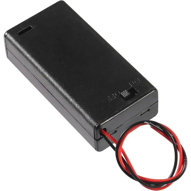 Kit 2x Suporte Porta 2 Pilhas Aa Com Tampa E Chave Liga/desliga - Foto 4